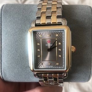 Michele Deco II Cocoa Two Tone Diamond Watch